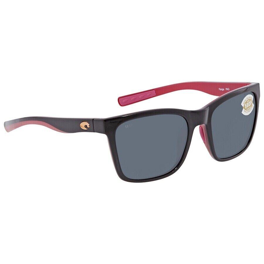 Costa Del Mar Pag 259 Ogp Panga Sunglasses Shiny Black/crystal/fuchsi Gray 580P - Frame: Black Pink, Lens: Gray