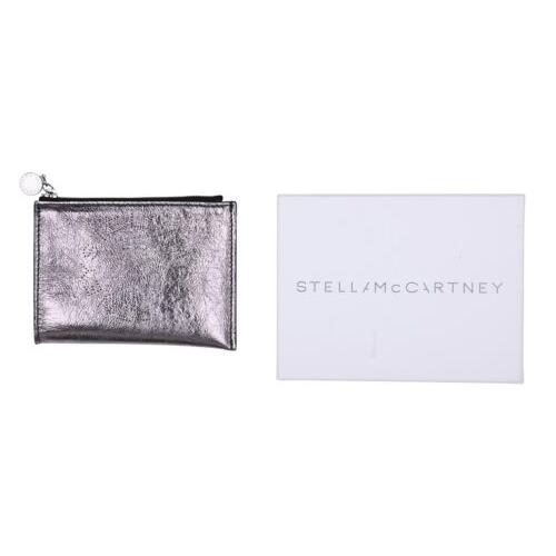 Stella Mccartney 296975 Eco Perforated Small Key Pouch Pewter