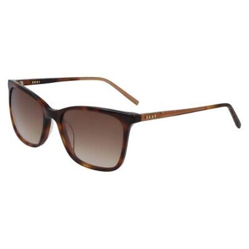 Dkny DK500S Sunglasses Women Soft Tortoise Square 54mm