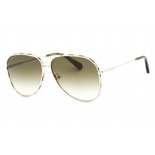 Salvatore Ferragamo SF268S-709-62 Sunglasses Size 62mm 140mm 13mm Gold Women N
