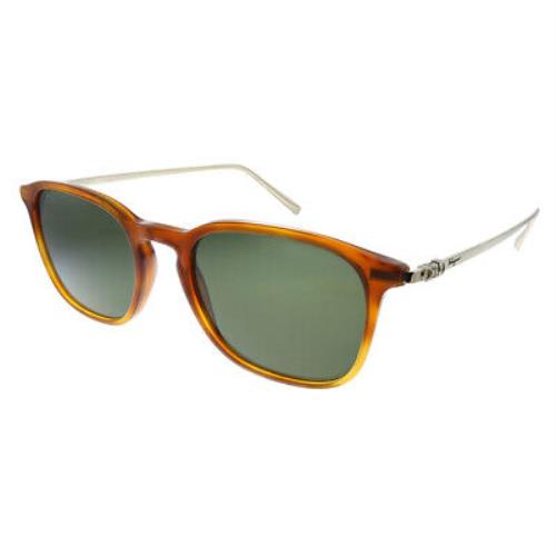 Salvatore Ferragamo SF 2846 212 Trotoise Plastic Square Sunglasses Grey Lens