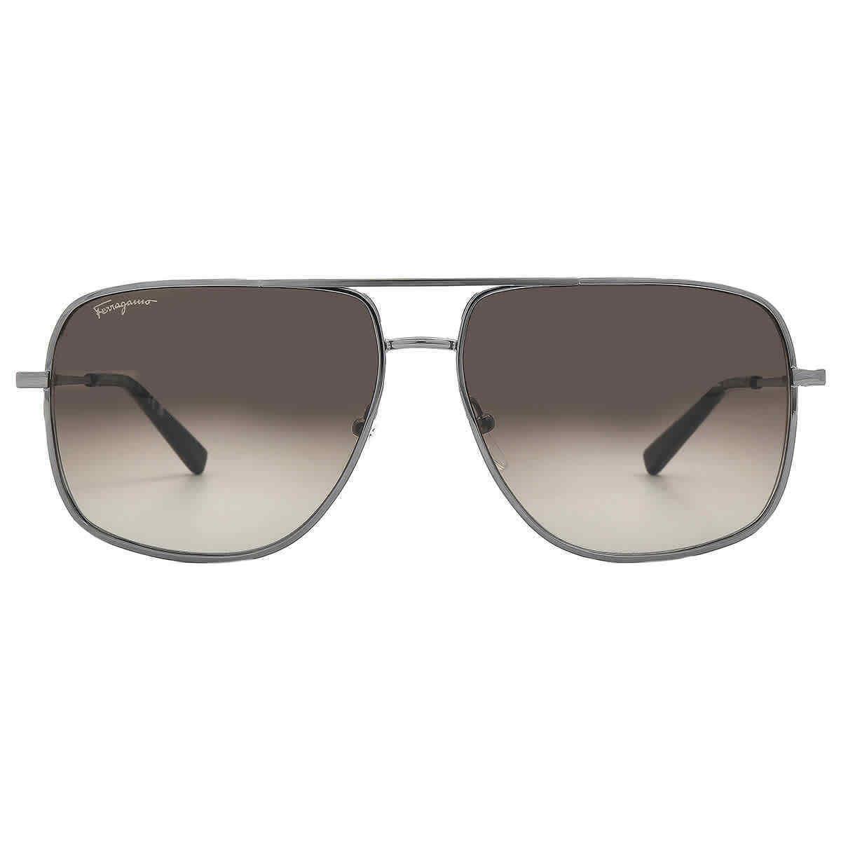 Salvatore Ferragamo Dark Grey Navigator Men`s Sunglasses SF278S 069 60