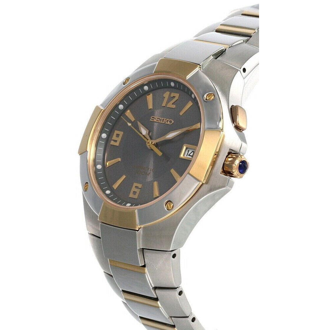 Seiko Gray Dial Two-tone S-steel Men`s Watch SKA213