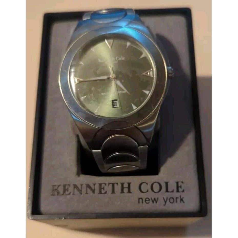 Kenneth Cole Men`s Watch KC3215 Silver Tone Stainless Steel Band Dress Watch