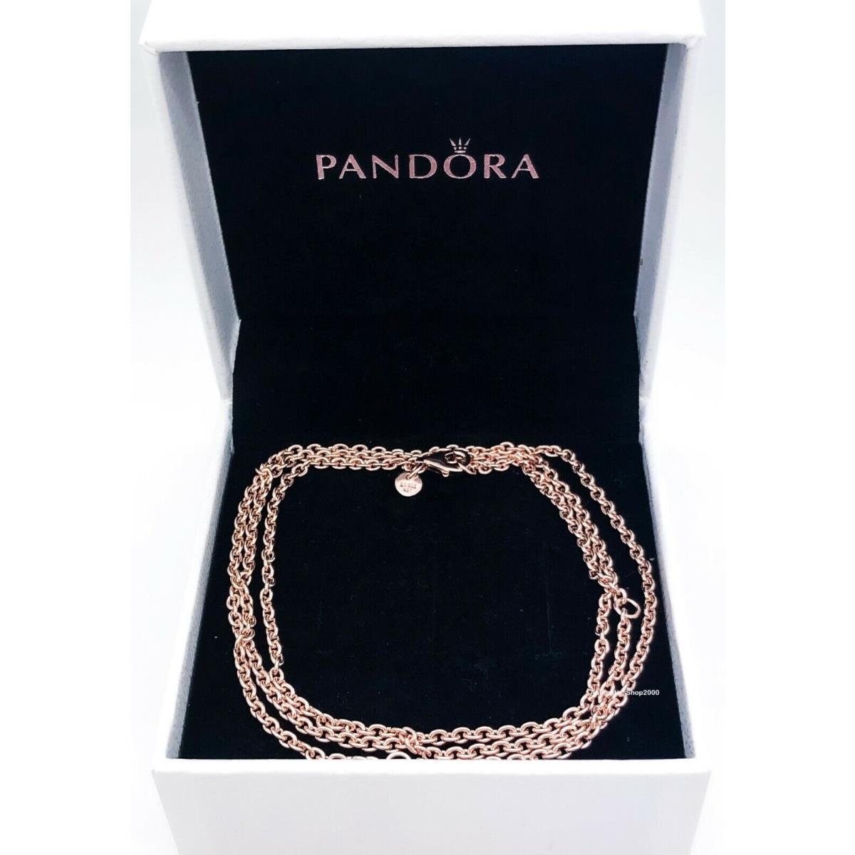 Pandora Rose 14K Gold Plated Long Cable Chain Necklace 388574C00