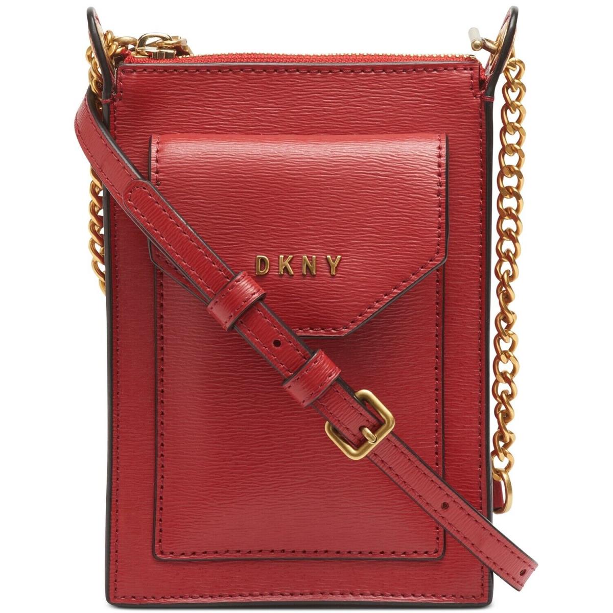 Dkny Alexa Leather Phone Red Crossbody Bag L126519