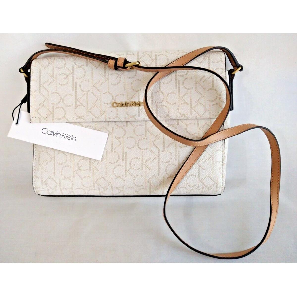 Calvin Klein Monogram Crossbody Shoulder Bag Off-white W/tag