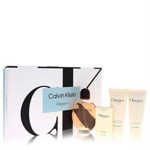 Obsession by Calvin Klein Gift Set -- 4.2 oz Eau De Toilette Spray + .67 oz M