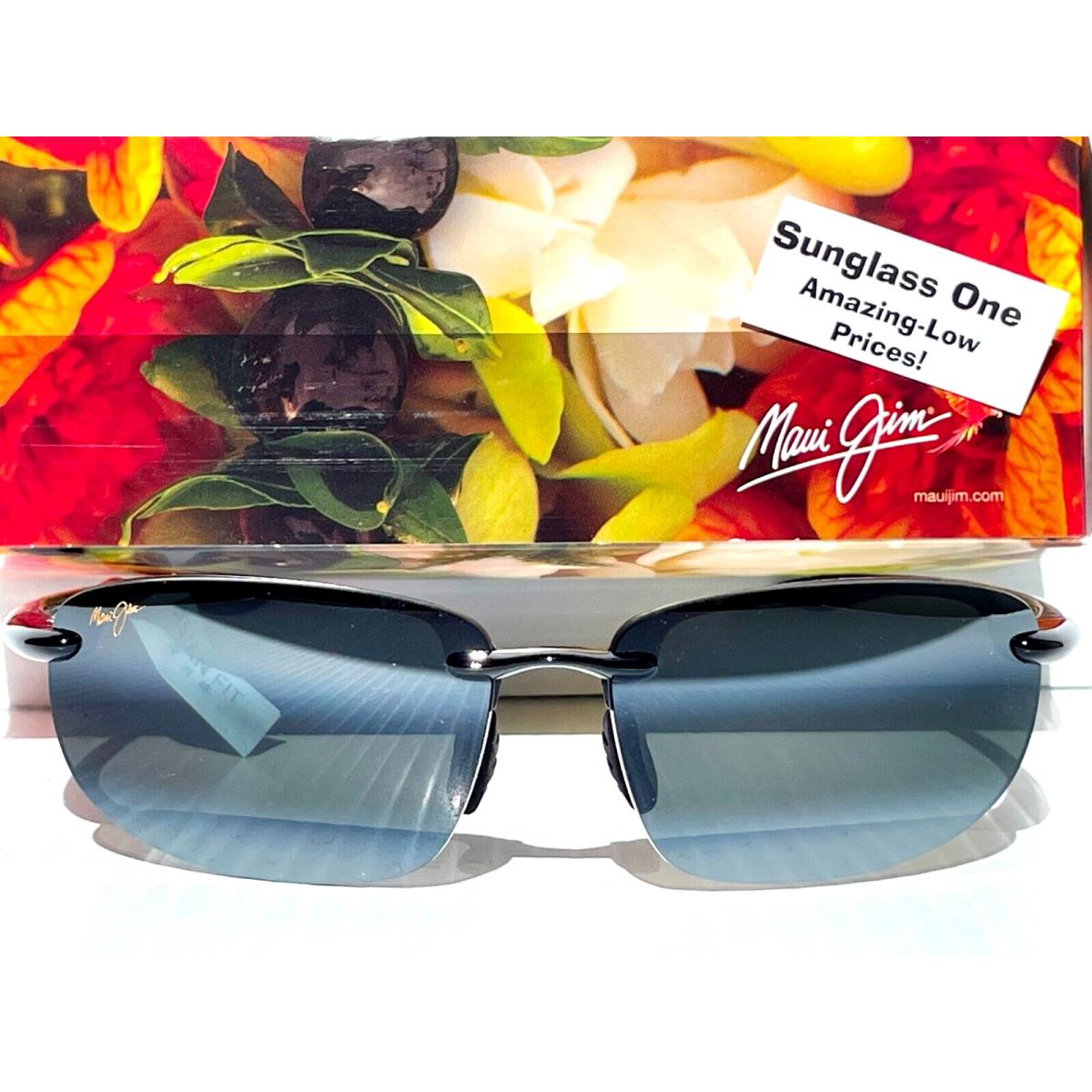 Maui Jim Hookipa Gloss Black Polarized Grey Lens Sunglass 407N-02