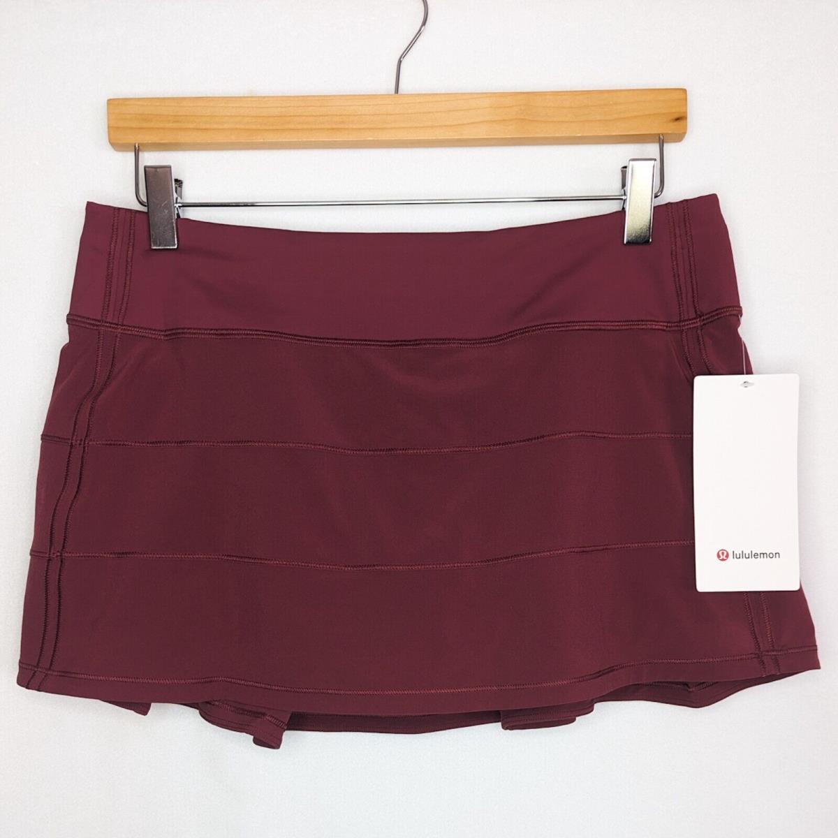 Lululemon Pace Rival Skirt Reg Length Mulled Wine Mlwi Burgundy Red