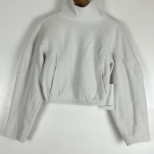 Lululemon Looped Terry Fleece Funnel Neck Pullover Size 4 Bone