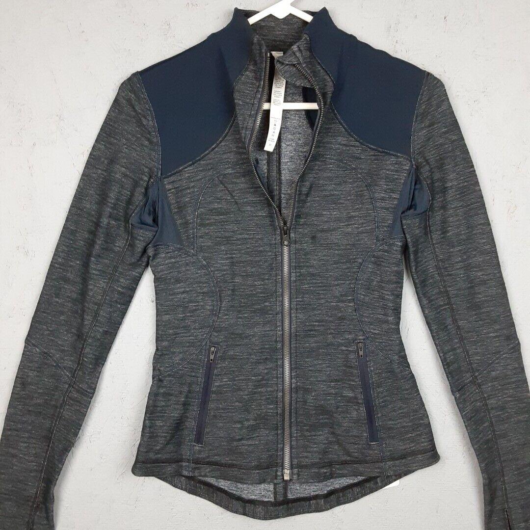 Lululemon Define Jacket Luon Womens Size 4 Blue Gray Heather Activewear Athletic