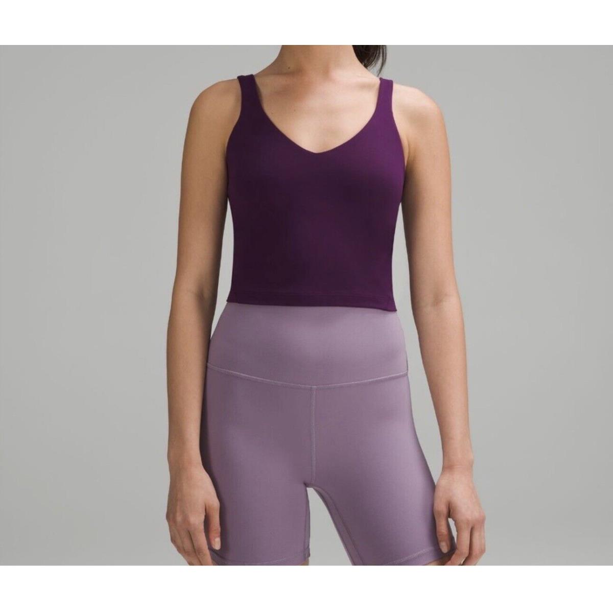 Lululemon Align Cropped Tank Top Dramatic Magenta Size 8