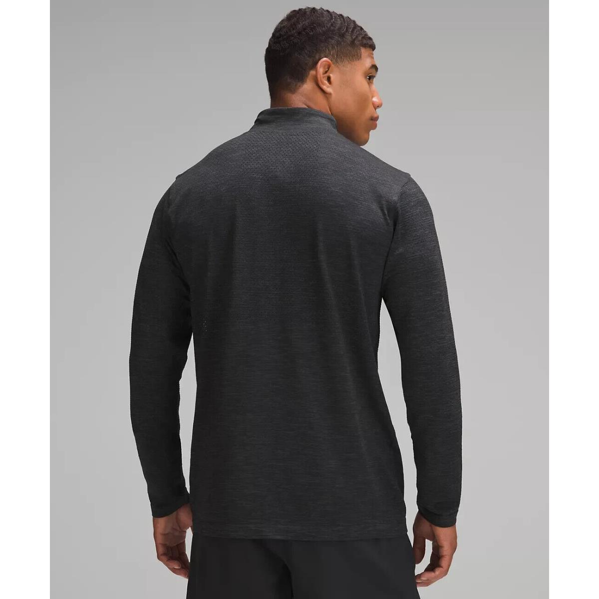 Lululemon Metal Vent Tech Midweight Half Zip Graphite Grey/black Size M