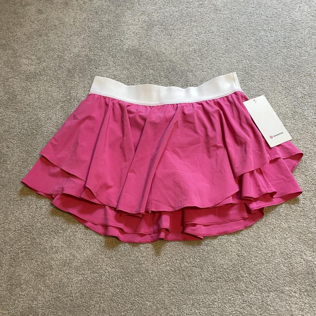 Lululemon Court Rival HR Skirt Womens 10 Sonic Pink 13 Pockets High Rise