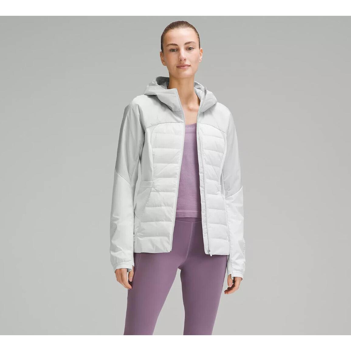 Lululemon Womens Vapor Gray Down For It All Jacket Running 700 Fill Size 10