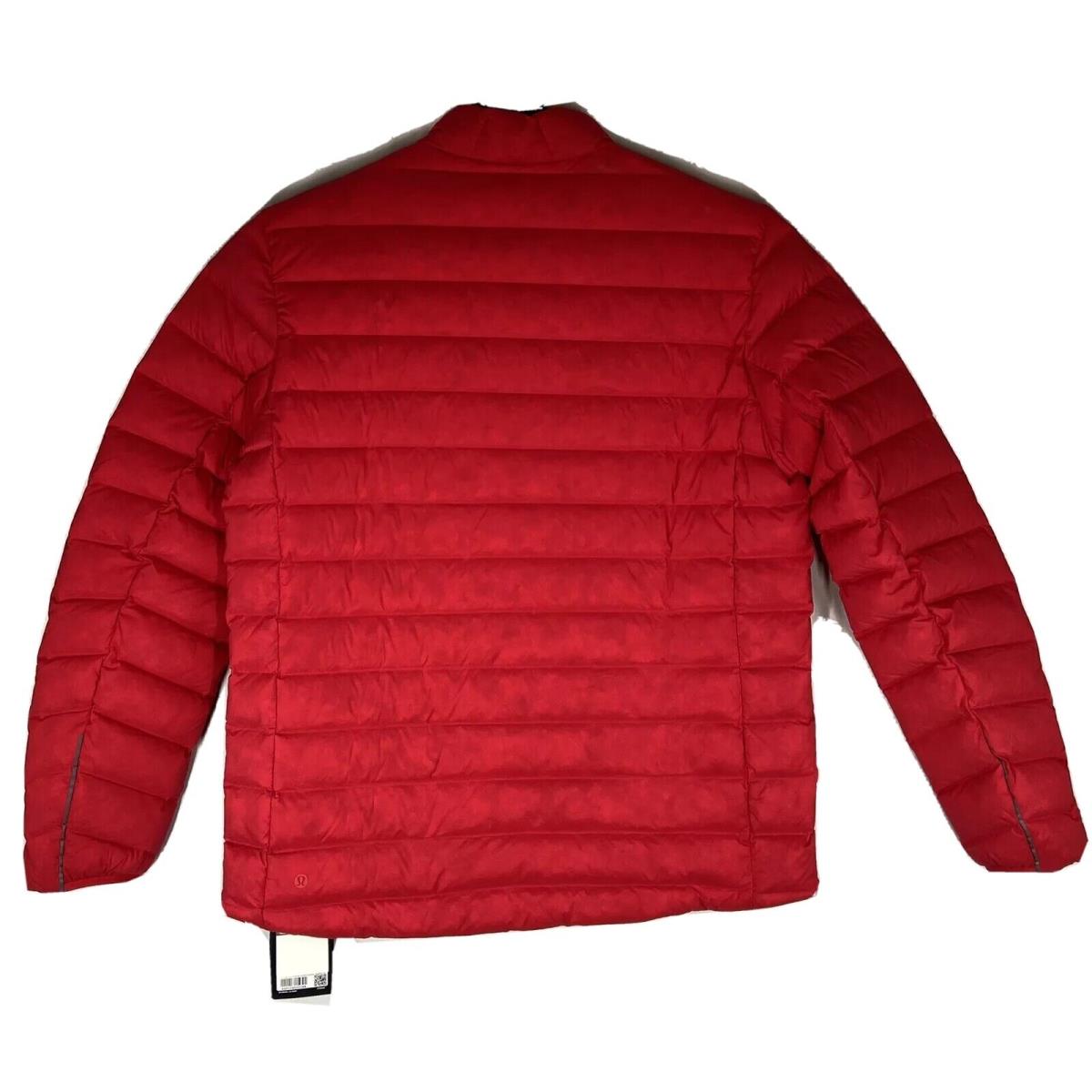 Lululemon Men`s Navigation Stretch Down Jacket Size XL Color Red Rdtd 700 Fill