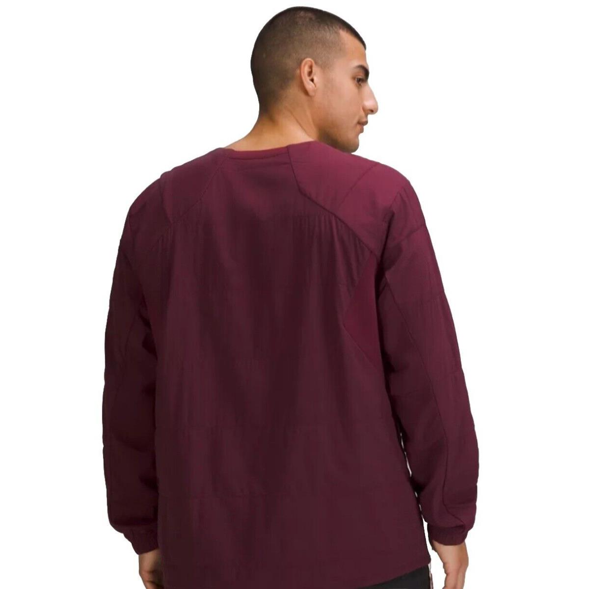 Lululemon Insulated Hiking Crew Side-zip Men`s XL Extra Large Burgundy Cssi