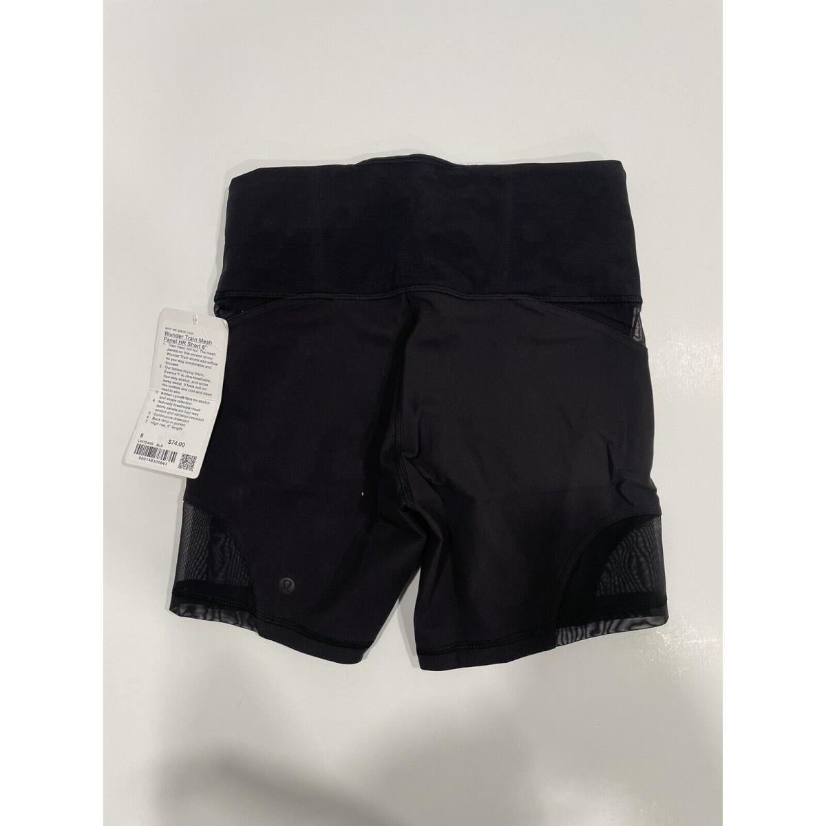 Lululemon Wunder Train Mesh Panel HR Short 6 Size 8