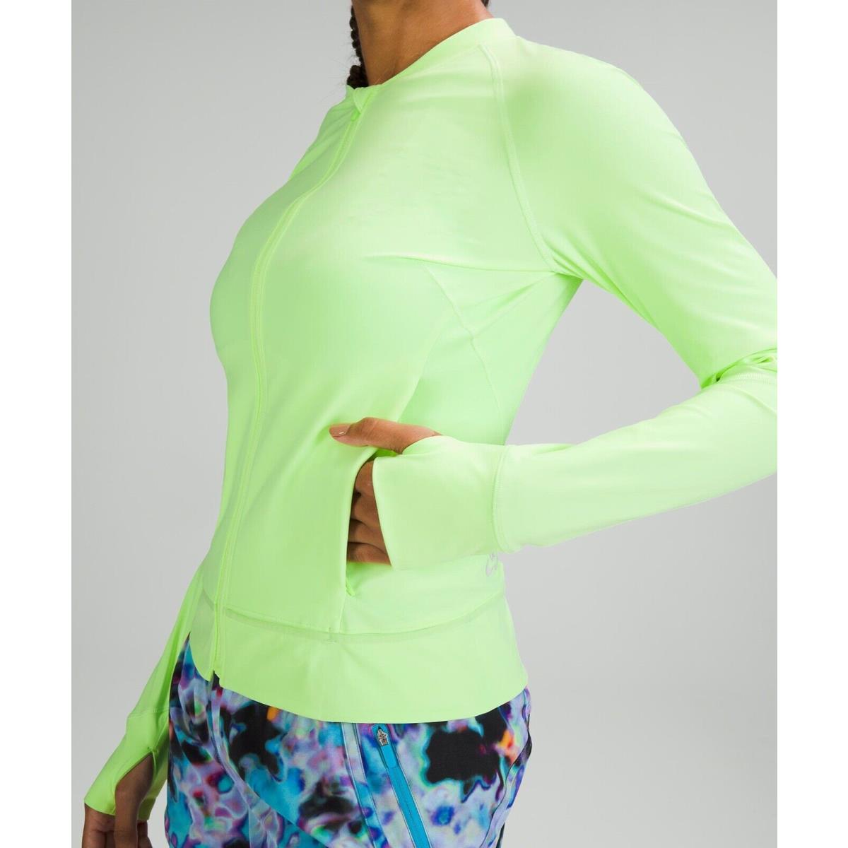 Lululemon Seawheeze Nulux UV Protection Run Jacket Clear Mint SIZE-10