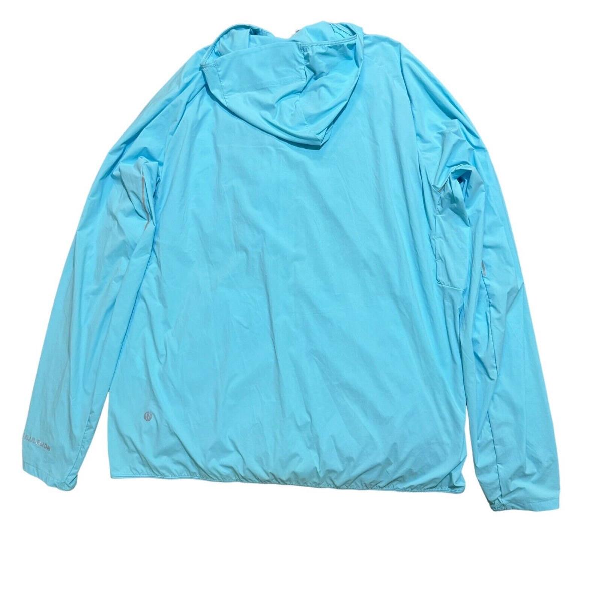 Lululemon Fast Free Jacket Water Resistant Reflective Size XL Cyan Blue