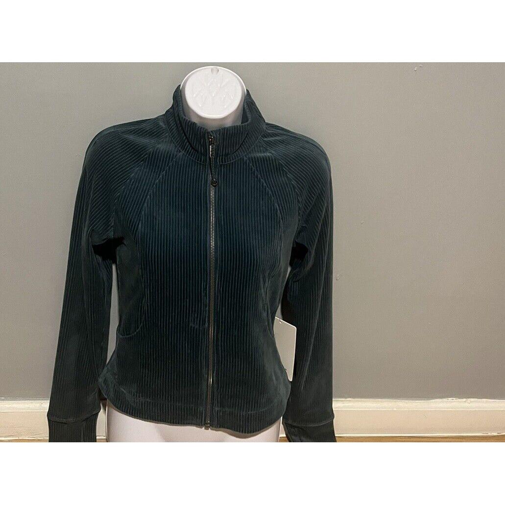 Lululemon Scuba Track Jacket Velvet Cord L SZ 4