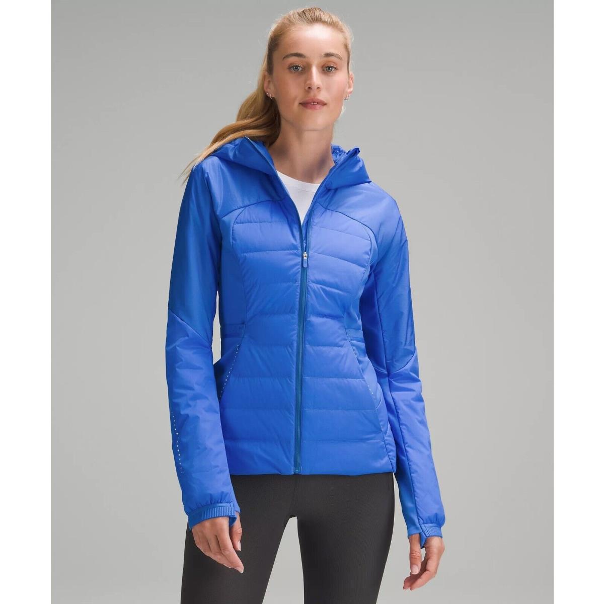 Lululemon Womens Blue Down For It All Jacket Running 700 Fill Size 12