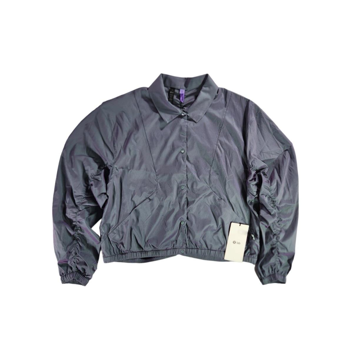 Lululemon Lab W Lightweight Ripstop Jacket Tide Water Teal/power Purple Size 12