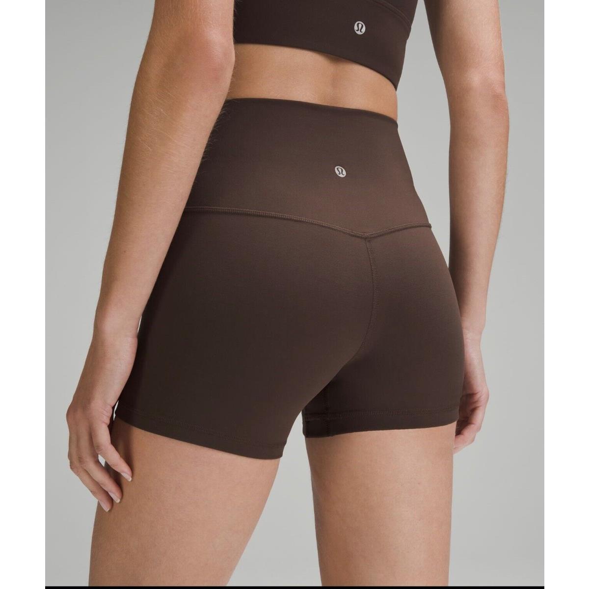 Lululemon Align High Rise Short 4 Espresso Size 6