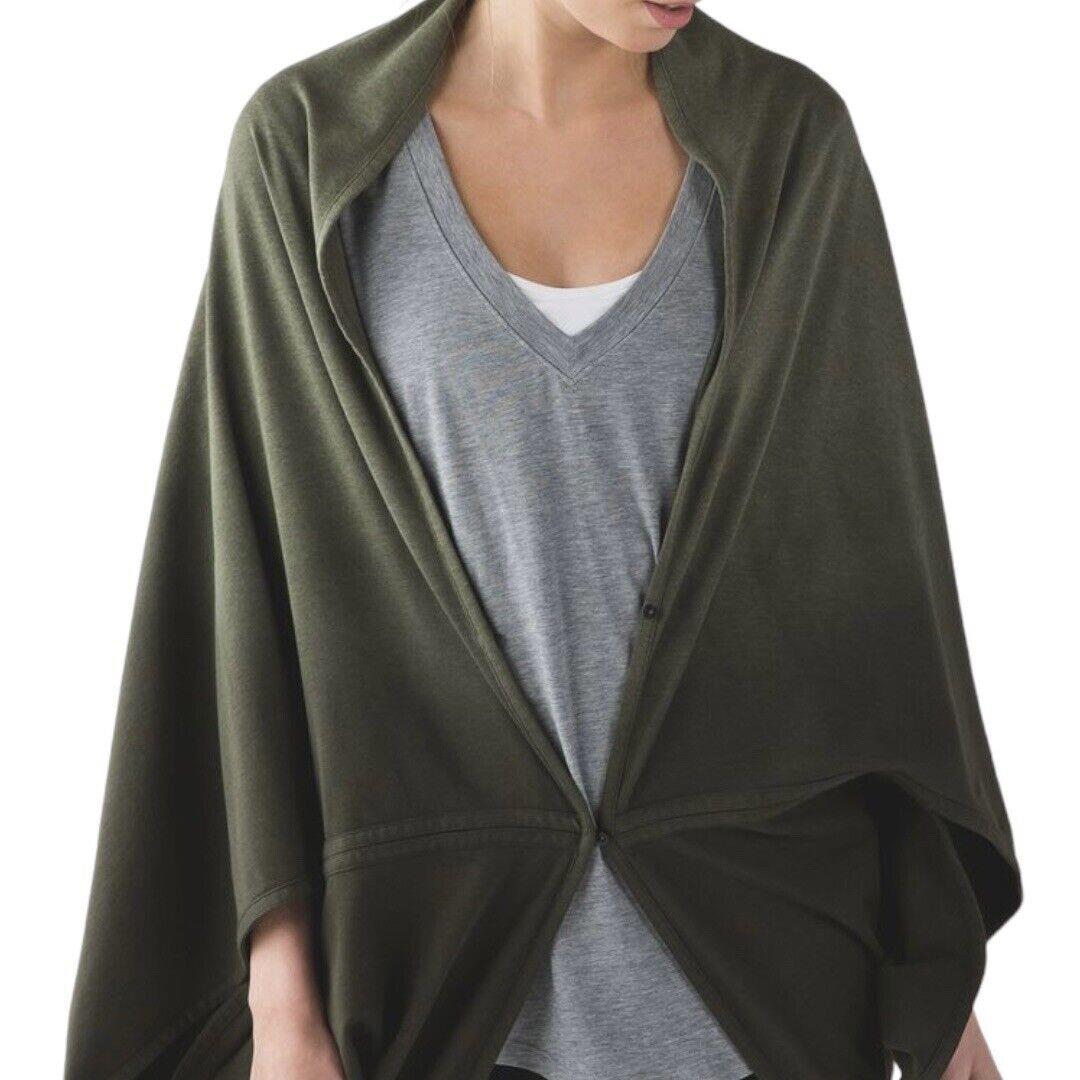 Lululemon Mindful Wrap Womans O/s Cotton Heathered Fatigue Green