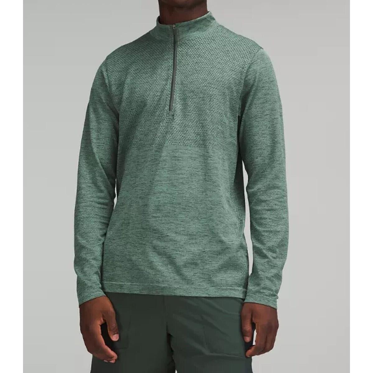 Men`s Lululemon Metal Vent Tech Midweight Half Zip 2XL Smoke Spurce Green Sksr