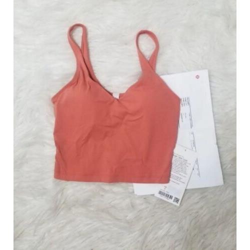 Lululemon Align Tank Size 4 Rustic Coral Rare