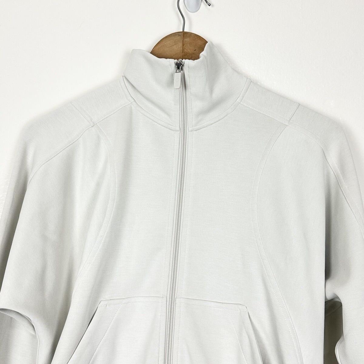 Lululemon Brushed Softstreme Funnel-neck Zip up in Bone Size 2