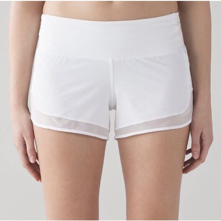 Lululemon Most Popular Hard-to-find White Mind Over Miles Short 12