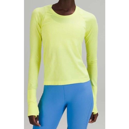 Lululemon Swiftly Tech Long Sleeve 2.0 Race Length Electric Lemon Yellowsz 4