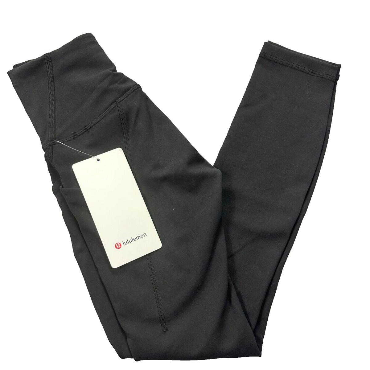 Lululemon Wunder Train High Rise HR 25 Pockets Black Size 0