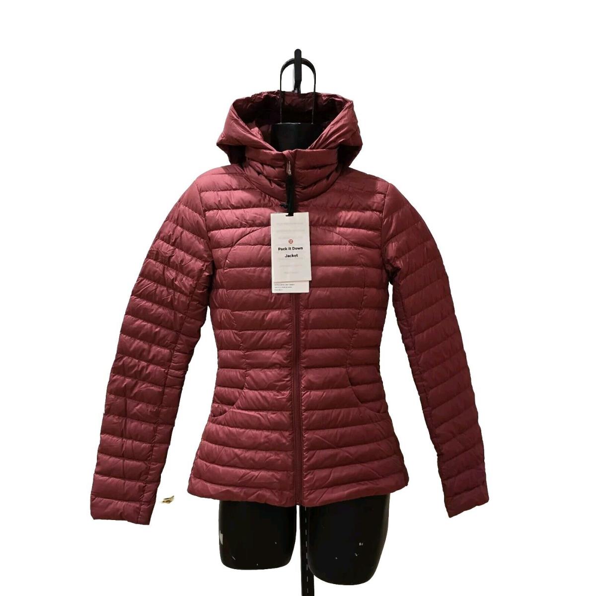 Lululemon Women s Pack It Down Jacket Size 2 Chianti 700-fil - Very Comfy