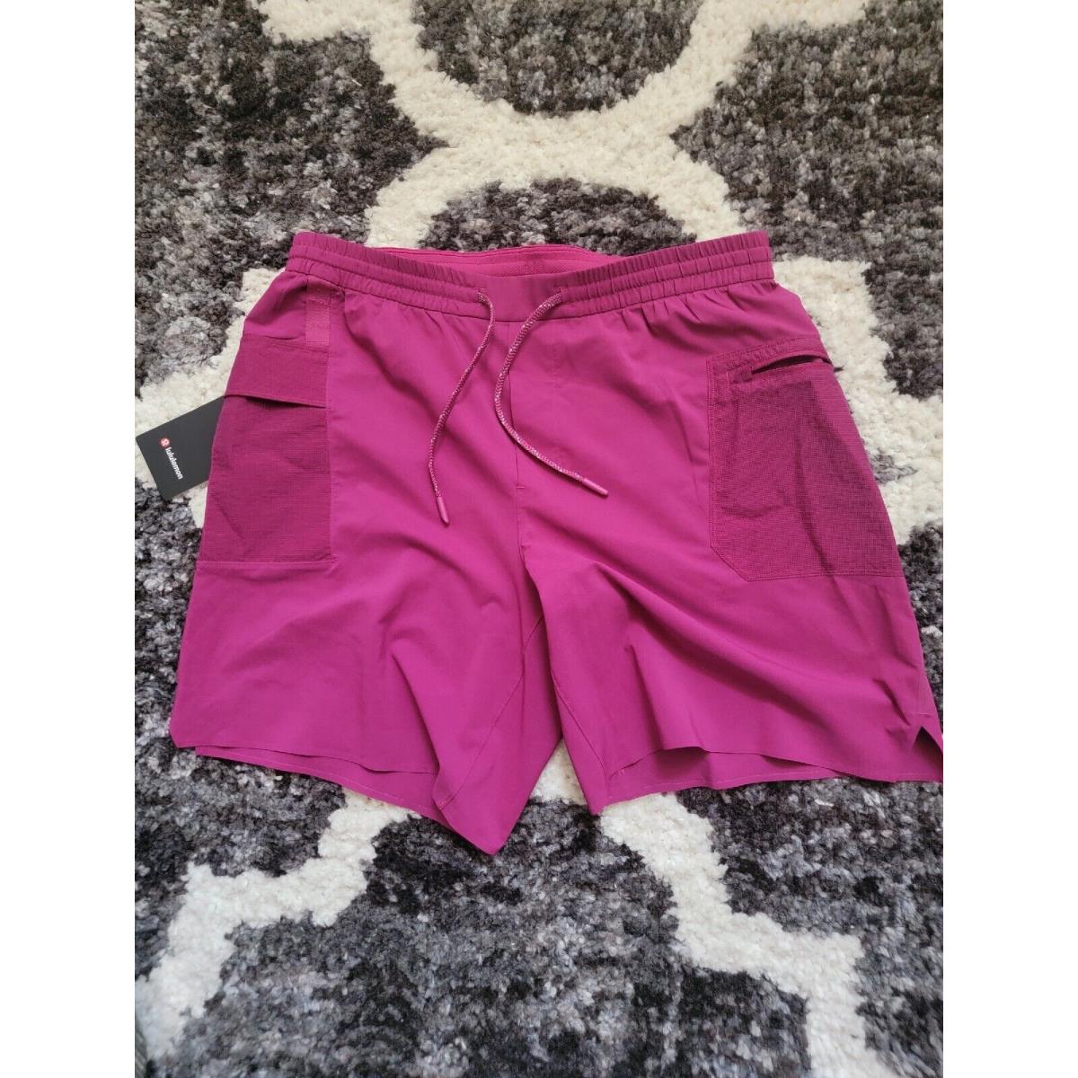 Men`s Lululemon Water-repellent Hiking Short 8 Mgpr Magenta Purple Size XL