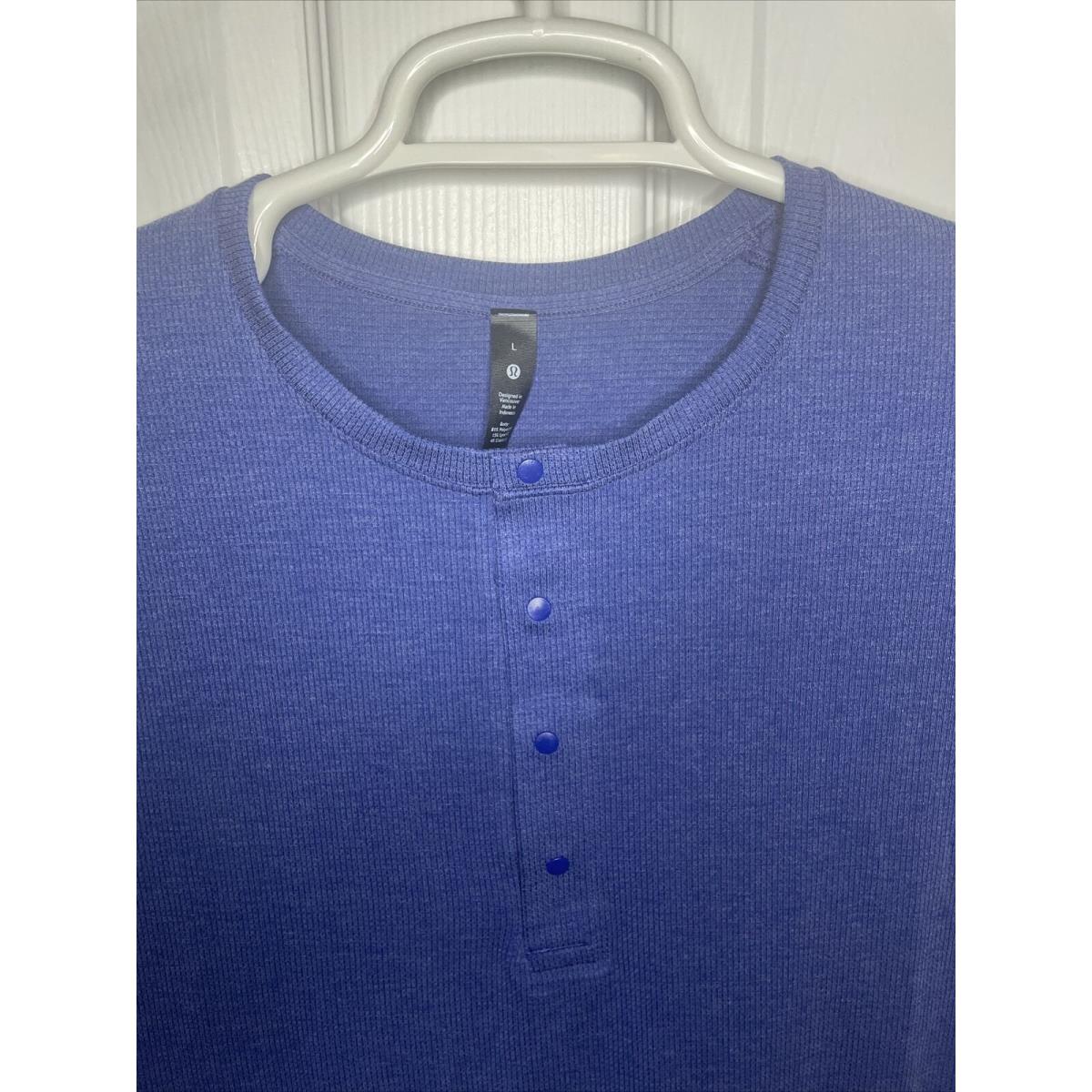 Lululemon Reinstate Long Sleeve Henley L Blue