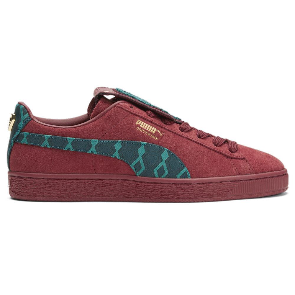 Puma Dapper Dan X Suede Lace Up Mens Red Sneakers Casual Shoes 39098801 - Red