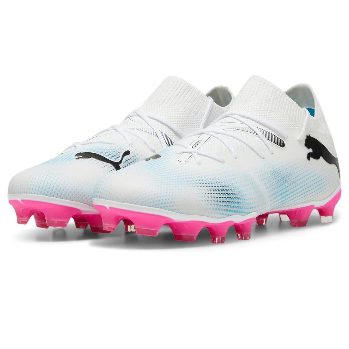 Woman`s Shoes Puma Future 7 Match Firm Ground/artificial Ground PUMA White/PUMA Black/Poison Pink