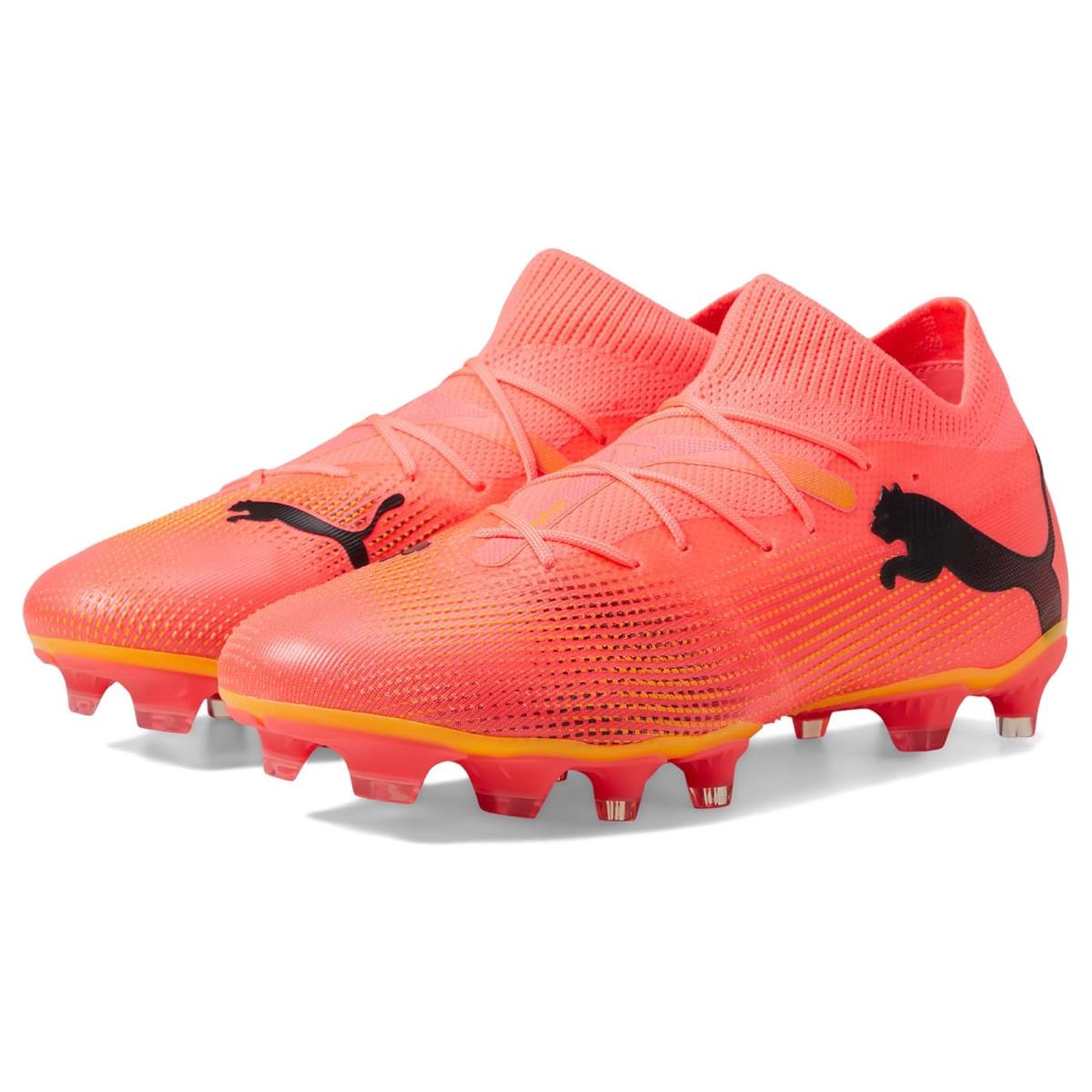 Woman`s Shoes Puma Future 7 Match Firm Ground/artificial Ground Sunset Glow/Puma Black/Sun Stream