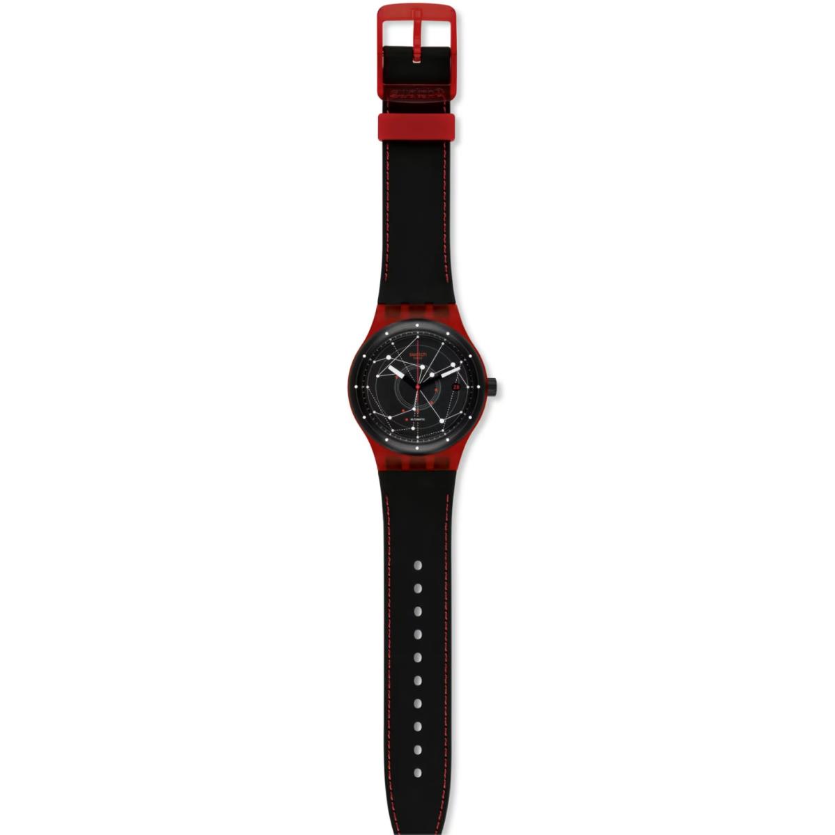 Swatch Swiss Made Men`s Sistem 51 Red Stars Automatic Wristwatch SUTR400