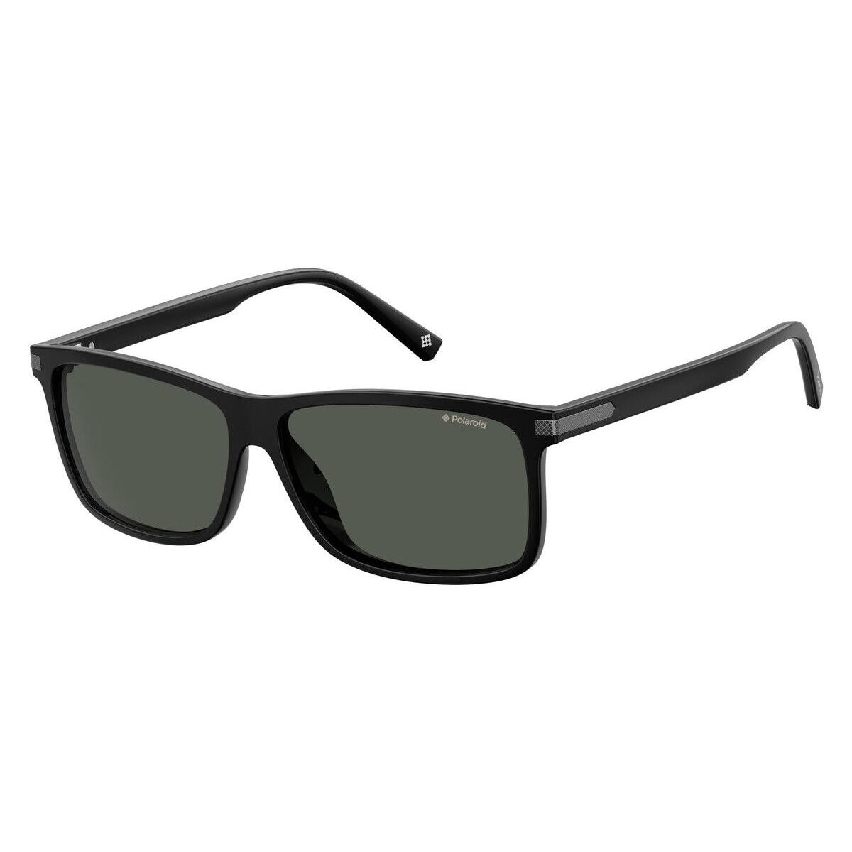 Polaroid 2075/S/X Sunglasses Men 0807 Black Rectangle 59mm