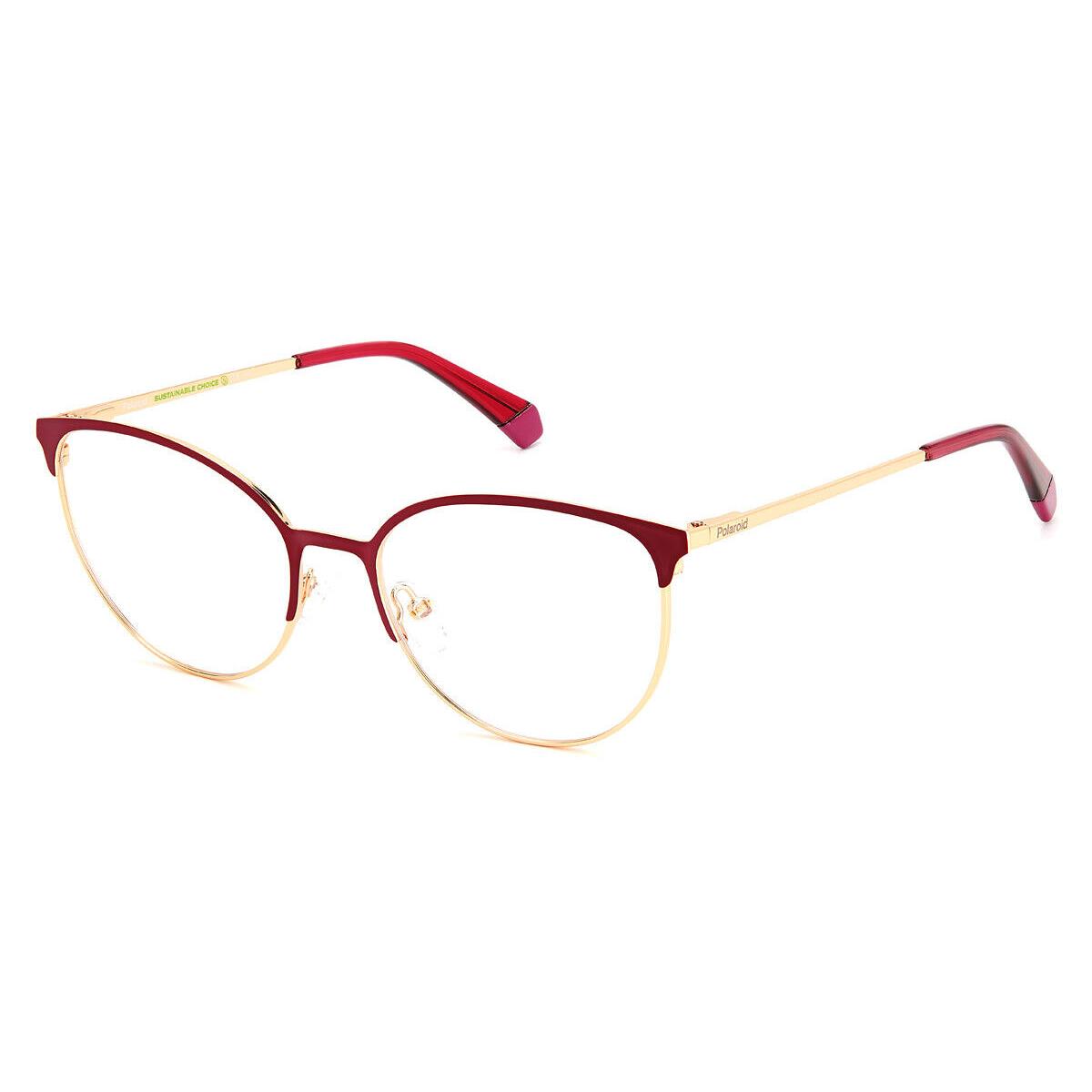 Polaroid D 443 Eyeglasses Women Cherry Gold Cat Eye 56mm