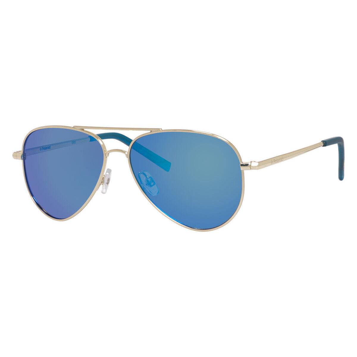 Polaroid Pld 8015/N Sunglasses Kids Gold 52mm - Frame: Gold, Lens: Gray Blue Mirrored Polarized