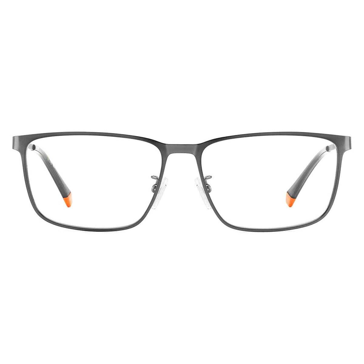 Polaroid Pld Eyeglasses Men Matte Dark Ruthenium 60mm