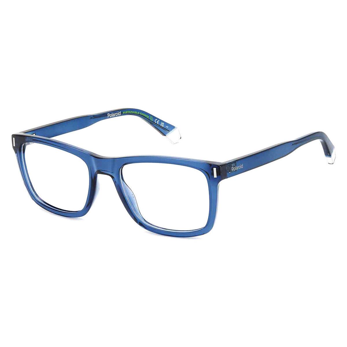 Polaroid Pld Eyeglasses Unisex Blue 54mm - Frame: Blue, Lens: Demo