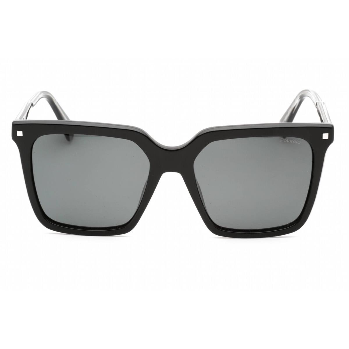 Polaroid Core Women`s Sunglasses Black Plastic Square Frame Pld 4115/S/X 0807 M9 - Frame: Black, Lens: Grey