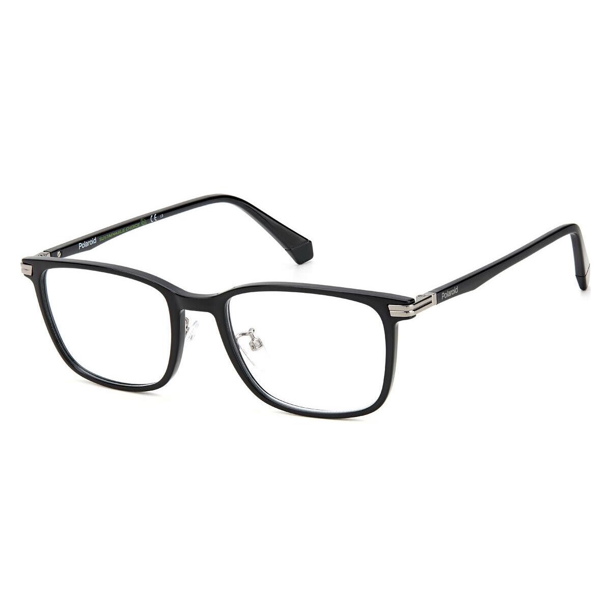 Polaroid D 426/G Eyeglasses Men Black Rectangle 53mm